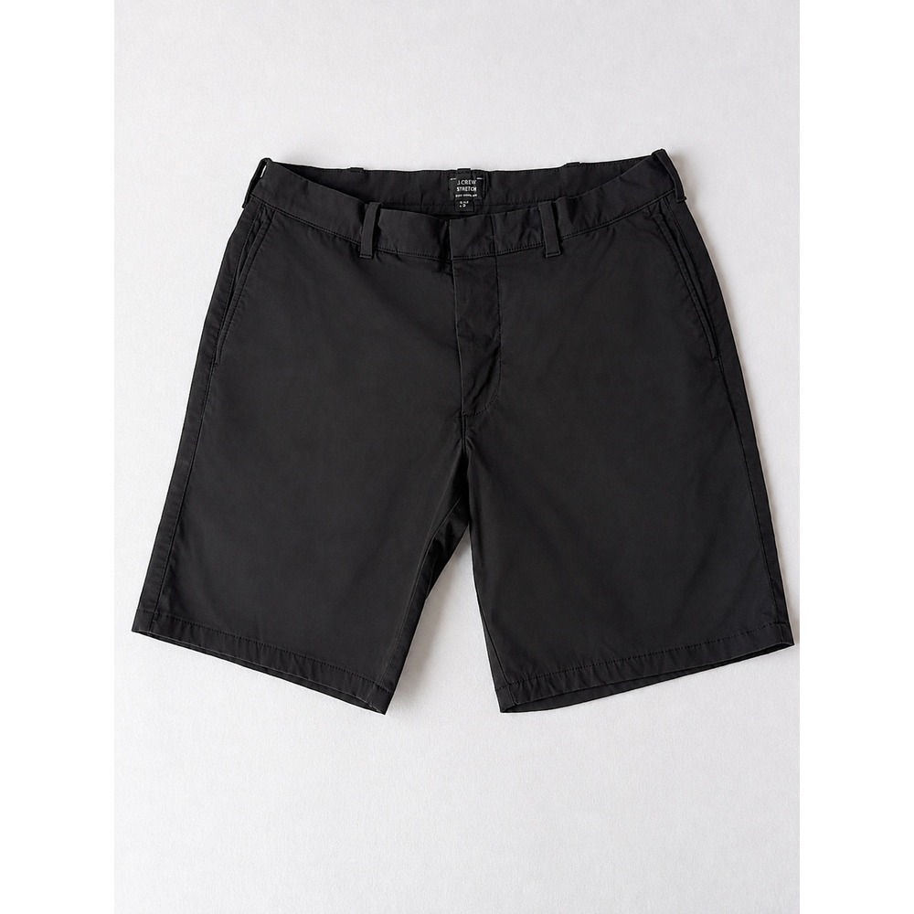 J.Crew Stretch Men's 33 Black Chino Shorts Classic Flat Front Casual